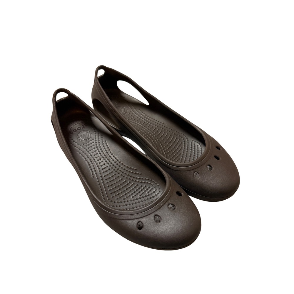 Crocs Kadee Women Ballet Flats Brown Size 8 Lightweight Waterproof
